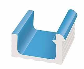 Керамогранит KP101 Переливной лоток керамический Light Blue 24x24,5