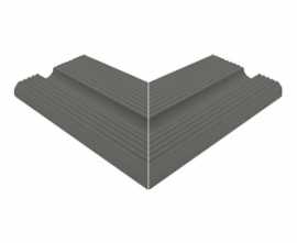 Керамогранит UHA10CE Внешний угол поручня Universal Anthracite 12x24,5