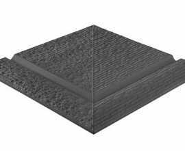 Керамогранит 107-2009.2DK Наружный угловой элемент поручней Apache Anthracite 32,5x32,5