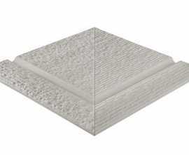 Керамогранит 107-2009.1DK Наружный угловой элемент поручней Apache Grey 32,5x32,5