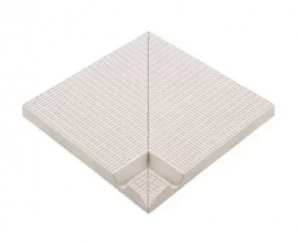 Керамогранит 37200 Внутренний угол с сетчатой поверхностью L Unglazed 24,5x24,5