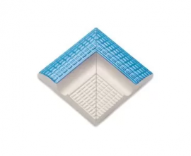 Керамогранит 40201 Наружный угол поручня с сетчатой поверхностью Light Blue 12x12