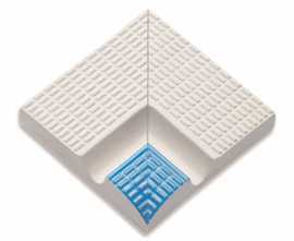 Керамогранит 30201 Внутренний угол поручня с сетчатой поверхностью Light Blue 12x12