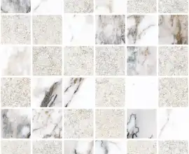 Мозаика K9498838R001VTE0 Marble-Stone Мозаика Белый Матовый-Лаппато Ректификат 30x30