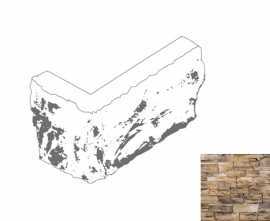 Искусственный камень Этна 167 Угол 100-250х70-150х25-50/75-100х45